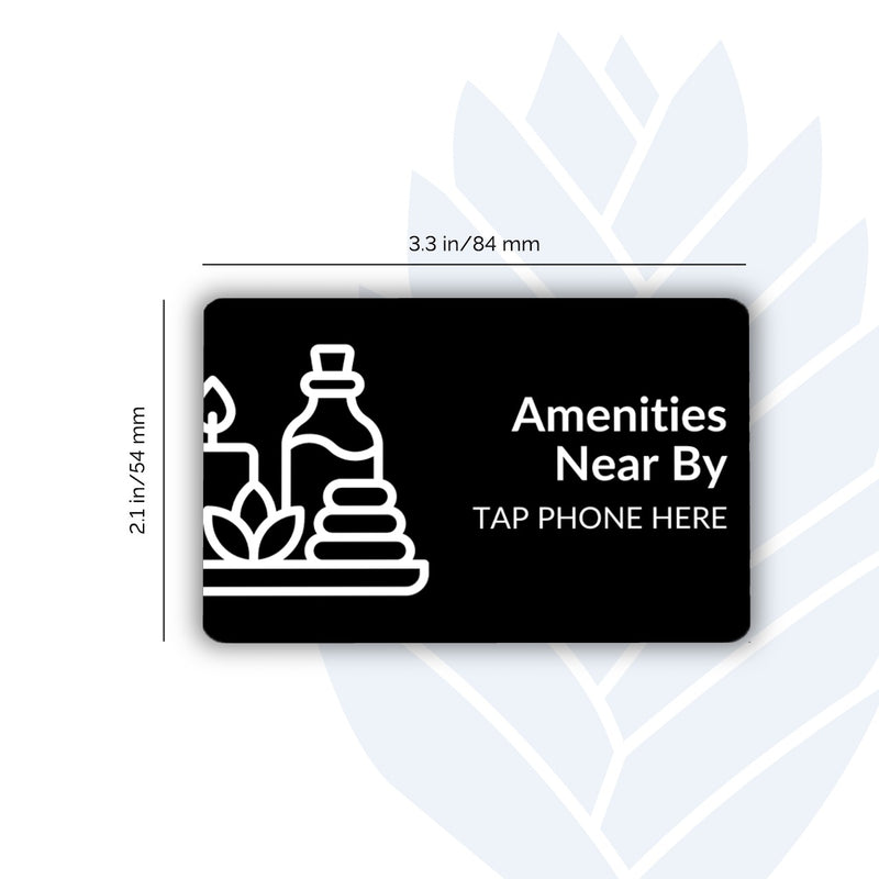 Amenities Near By Tags with adhesive backing