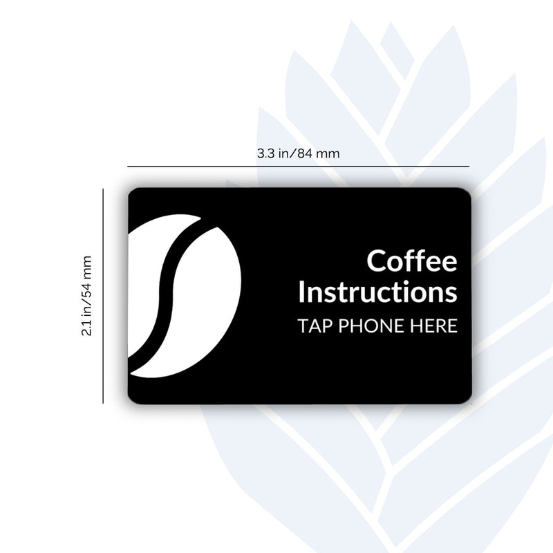 Coffee Machine Tags with adhesive backing