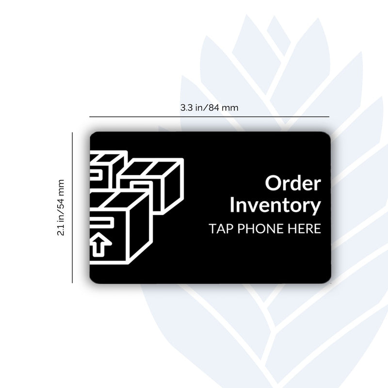 Order Inventory Tags with adhesive backing