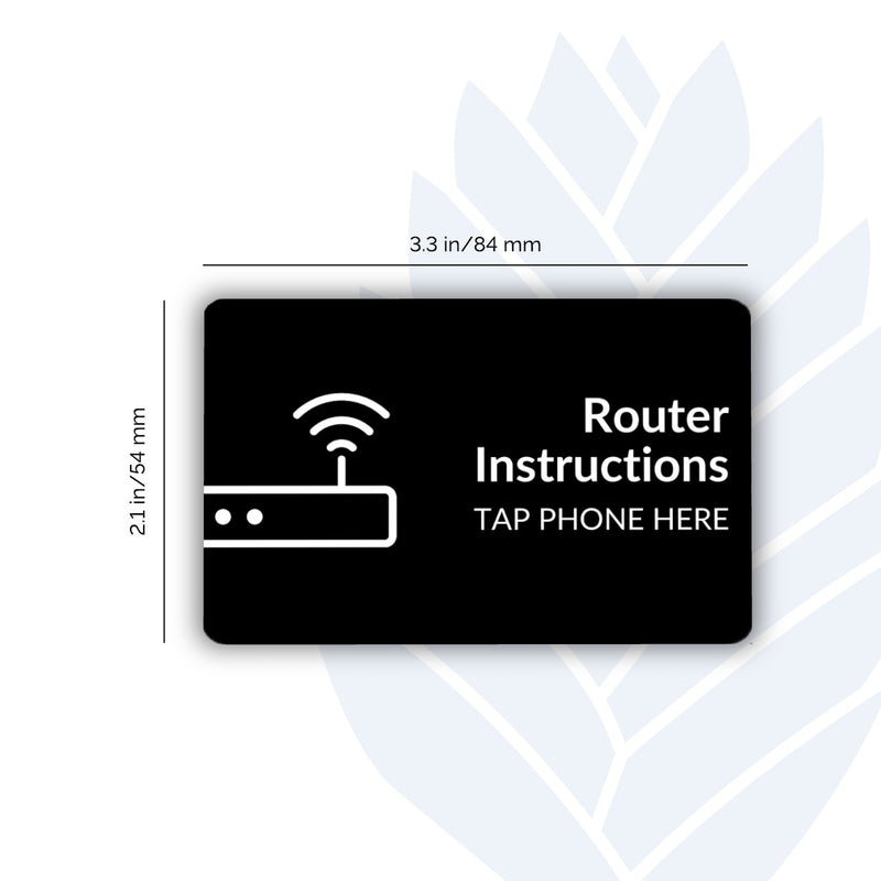 Router Instruction Tags with adhesive backing