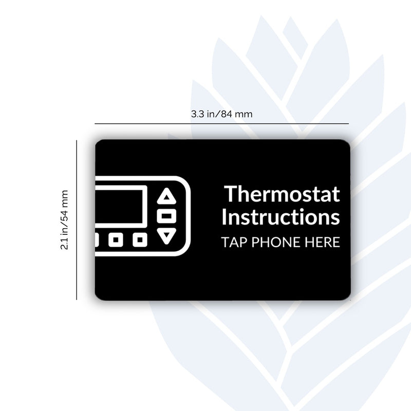 Thermostat Tags with adhesive backing