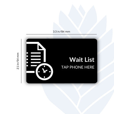 Wait List Tags with adhesive backing