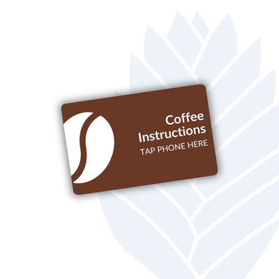 Coffee Machine Tags with adhesive backing
