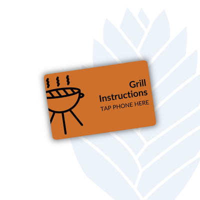 Grill Instructions Tags with adhesive backing