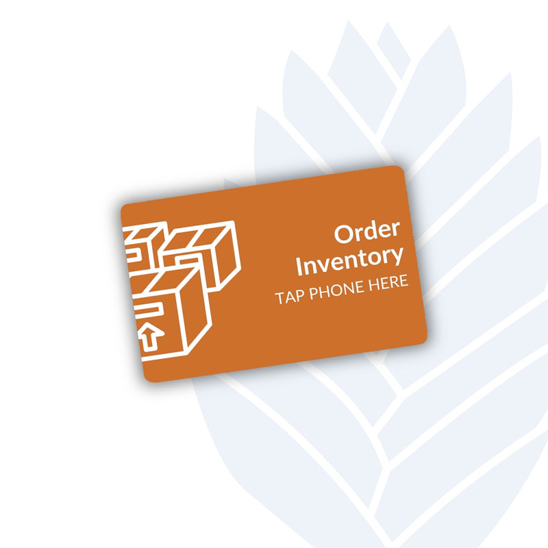 Order Inventory Tags with adhesive backing
