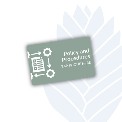 Policy and Procedure Tags with adhesive backing