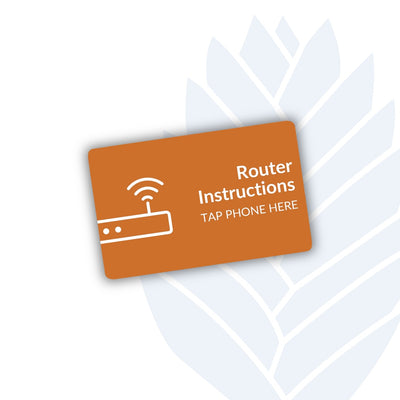 Router Instruction Tags with adhesive backing