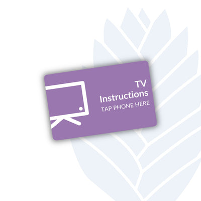 TV Instruction Tags with adhesive backing